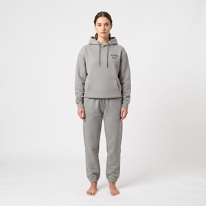 Conjunto Deportivo de Invierno para Mujer, con Capucha, Color Sólido, Estilo Jogger, Ropa Deportiva Casual, Dos Piezas - Product Image 5