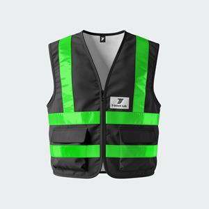 Veste de sécurité haute visibilité personnalisée avec logo, multi-poches, bande réfléchissante, certifiée CE, en polyester, pour ingénieurs, travail haute visibilité - Product Image 2