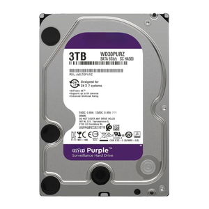Disque dur interne violet 3 To <span class=keywords><strong>WD30PURZ</strong></span> 3,5 pouces SATA 6 Gbit/s 5400 tr/min 64 Mo de cache, boîtier métallique, pour enregistrement vidéo DVR NVR - Product Image 1