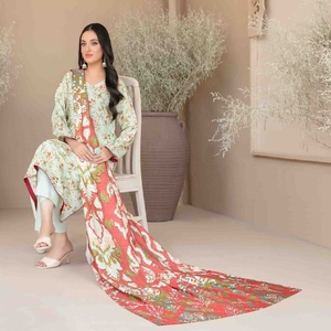 Super vendedor completo-pakistaní 3 piezas señoras Salwar Kameez trajes bordado Tawakkal colección Viscosa Material fiesta indio - Product Image 2