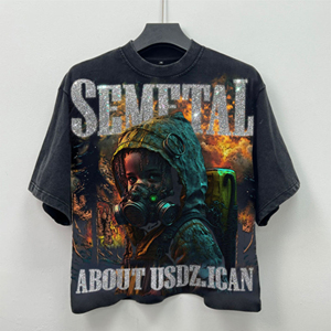 T-shirt en coton surdimensionné imprimé de strass lourds pour l'été, personnalisé, style hip-hop streetwear, avec motif graphique - Product Image 6