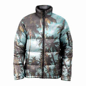 <b>Men's</b> Winter <b>Bomber</b> <b>Jacket</b> Shiny Lightweight Street Style Casual Outerwear Quilted Hooded Breathable Fleece Lining OEM - Product Image 1