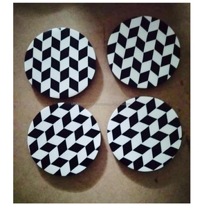 Nique-posavasos de forma redonda para decoración del hogar, posavasos con incrustaciones de hueso para Itchen & abletop - Product Image 2