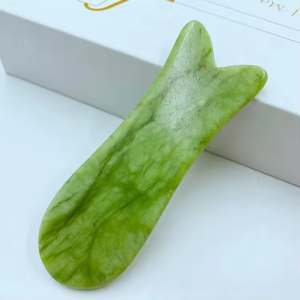 Tabla de Masaje Gua Sha de Piedra Verde Natural, Herramienta de Acupresión Facial y Corporal, Accesorio de Belleza y Bienestar para el Cuidado de la Piel - Product Image 5