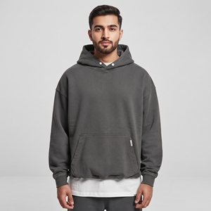 Conjunto Deportivo Oversize para Hombre, Sudadera con Capucha Lisa y Pantalones Jogger de Corte Relajado, 2 Piezas, Ropa Deportiva Casual al por Mayor - Product Image 5