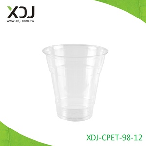 Vaso Transparente de PET de 12oz y 98mm con Tapa, Vaso Desechable de Plástico PET, Suministro de Fábrica de Taiwán - Product Image 1