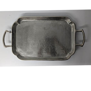 Bandeja Decorativa de Aluminio, Bandeja de Servir Rústica de Aluminio Fundido, Bandeja de Aluminio, Artesanía en Metal, Metal Fundido - Product Image 1