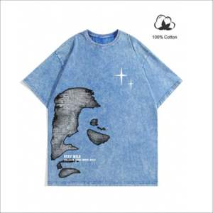 T-shirt surdimensionné en coton 100% délavé à l'acide pour hommes, impression DTG, logo vintage, streetwear, tee-shirt graphique, fabricant sur mesure, vente en gros. - Product Image 2