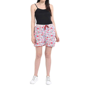 Shorts estampados para mujer, ligeros, de algodón, para la playa, shorts estampados de cintura alta, shorts de moda de verano para mujer. - Product Image 1
