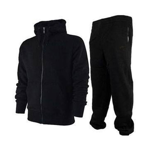 Black Men Heavyweight Streetwear Tracksuit <b>Zip</b> up Hoodie <b>Jogger</b> Pants Custom Logo Winter Sportswear Two-Piece Set - Product Image 1