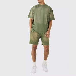 Nouveauté : T-shirt pour homme en coton 100% tricoté, délavé à l'acide, confortable, séchage rapide et coupe ample - Product Image 1