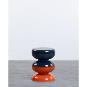 Mesa de Centro Moderna Minimalista de Metal en Dos Tonos con Acabado Brillante, Apilable, Mesa Auxiliar Decorativa, Mueble de Lujo para Sala de Estar - Product Image 1