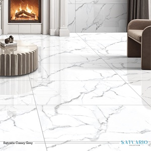 กระเบื้องพอร์ซเลนคุณภาพสูงหรูหรา ขนาด 600x1200 มม. ผิวมันเงา จากอินเดีย กระเบื้องปูพื้นห้องน้ำสีขาวเคลือบเต็มแผ่น สำหรับใช้ในบ้านพักตากอากาศ - Product Image 5