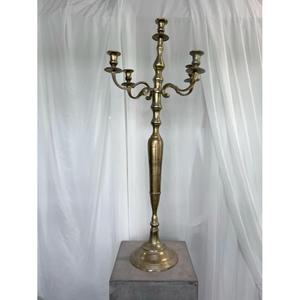 Candélabre décoratif en métal noir à 5 bras, durable, pour décoration intérieure, porte-bougie pour table, événements et fêtes - Product Image 4