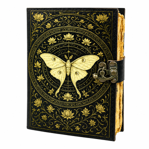 NEW ERA Vintage Butterfly Leather Hardcover Eco-Friendly Notepad Sewing Binding UV Printing Deckle Edge Cotton Paper Calligraphy - Product Image 1