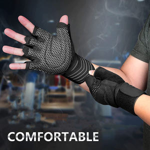 Premium Quality Lightweight Weightlifting <b>Gloves</b> Cross-fit Workouts Palm Protection Training Half Finger Gym Sports Fitness - Product Image 2