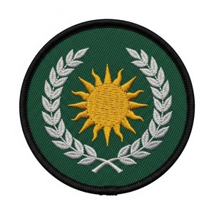 Parche Masónico de Luna Creciente y Estrella, Bordado en Negro y Marrón, Insignia Redonda para la Sociedad Fraternal, Simbolismo, Accesorio de Uniforme - Product Image 6