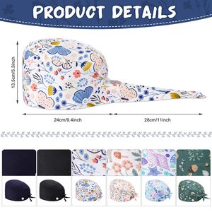 Eco-Friendly Breathable Cotton Surgical Caps Scrub Hats Unisex Quick Dry Custom Logo for Hospitals Pet Hospitals Dentist <b>Nurses</b> - Product Image 2