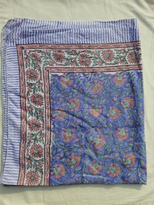 Paréo en coton imprimé à la main, motif floral, pour la plage, style bohème, pour femme, léger, écharpe d'été, vente en gros, fabricant Inde - Product Image 4