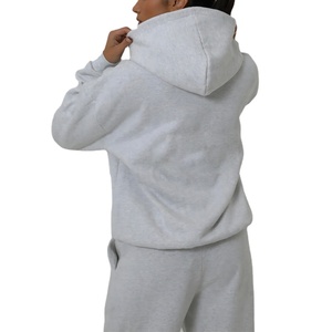 OEM Heavyweight Hoodies en relieve en blanco de cremallera de las mujeres de alta calidad personalizado Drop Shoulder bordado Hoodie 2025 - Product Image 6