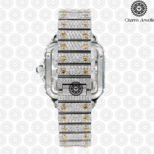 Montre mécanique de luxe Charm Jewels en acier inoxydable, cadran analogique 40 mm, verre saphir, design unisexe, date automatique, 10 bars - Product Image 4