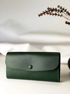 Cartera impermeable Vintage de cuero genuino largo para mujer, regalo con logotipo de Color personalizable para el Día de San Valentín, Navidad, madre - Product Image 2