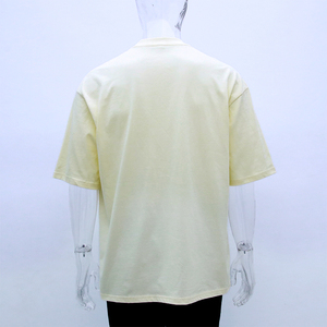 T-shirts pour hommes pas chers 100% coton Impression de logo personnalisé Respirant Anti-plis Léger Coupe ample Sérigraphié - Product Image 6