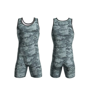 Men Digital Camo Sleeveless Romper Spandex Polyester Sweat-Wicking Adult Leisurewear - Product Image 5