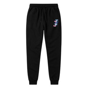 Black JJ Logo Embroidered <b>Jogger</b> Sweatpants with Elastic Waist Drawstring Side Pockets and Cuffed Ankles for Casual Sportswear - Product Image 1