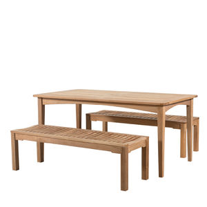 Ensemble de table de pique-nique moderne en teck robuste et écologique avec plateau à lattes pour hôtel, parc, mobilier de salle à manger extérieure - Exportateur - Product Image 4