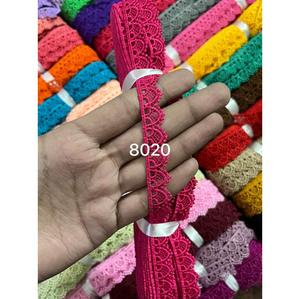 <b>Hot</b> Sell <b>Pink</b> Color 100% Cotton Polyester Lace For Dress Abaya Decoration Matching Colors Customize Designs Available Wholesaler - Product Image 6