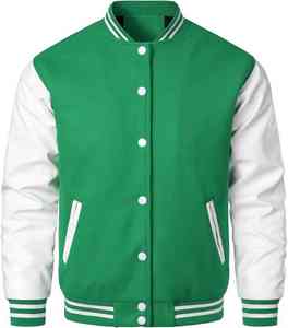 Veste bomber en chenille brodée de haute qualité, veste universitaire en cuir personnalisée pour homme, 100% nylon pour l'hiver - Product Image 6