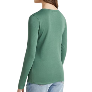 Camiseta Personalizada de Cuello Redondo, Manga Larga, Casual, Ecológica, 100% Algodón, Teñida, Lisa, de Secado Rápido y Transpirable para Mujer - Product Image 1