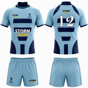 Customizable Logo Sportswear Rugby Uniform 100% Polyester Rugby Team Wear Kits Sublimation Printed Dry Fit Men Rugby Uniform - Product Image 4