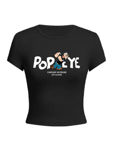 Vithas Industry <b>Popeye</b> Character Print Crew Neck Short Sleeve Regular Loose Fit Breathable Quick Dry Unisex 100% Cotton <b>T</b>-<b>Shirt</b> - Product Image 5