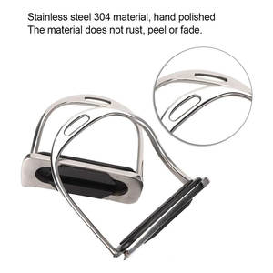 อุปกรณ์ขี่ม้าแบบสแตนเลสสตีล สำหรับขี่ม้าแบบอังกฤษ พร้อมที่จับยางกันลื่น ช่วยลดความเมื่อยล้าบริเวณเข่าและข้อเท้า ยี่ห้อ HASHIR - Product Image 2