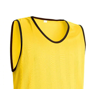 Unisex Yellow Sleeveless Mesh Sports Vest V-Neck Breathable <b>Training</b> Jersey for Adults All Seasons - Product Image 4