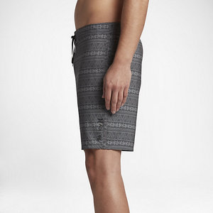 Short de bain décontracté pour homme à motif géométrique, séchage rapide, taille à cordon de serrage, longueur courte, taille mi-haute, 100 % polyester - Product Image 4