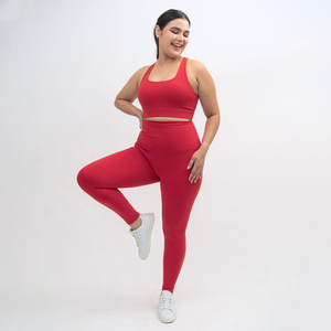 Conjunto de Yoga para Mujer, Sin Costuras, de Nailon y Spandex, Secado Rápido y Transpirable, Ropa Deportiva Personalizada con Logotipo Frontal, Venta al Por Mayor - Product Image 3