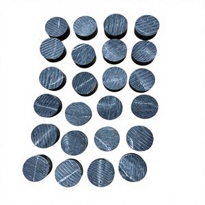 Boutons en corne de buffle 100% naturels et écologiques, à dos plat, décorés de perles à 4 trous, noir jais, vierges, en vrac - Product Image 1