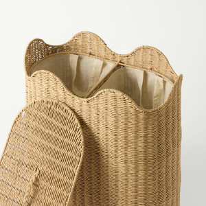 Rattan Storage <b>Box</b> with Lid Handwoven Wicker Organizer Basket for Home & Living - Product Image 4