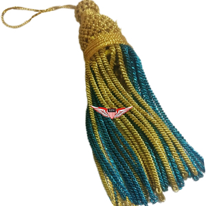 Borlas de colores metálicos de 12 cm para disfraces elegantes, vestimentas de iglesia y decoración, en oro y plata. - Product Image 3