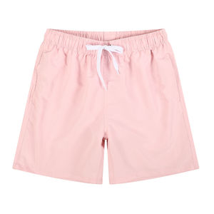Short de bain rouge pour femme, taille mi-haute, avec cordon élastique, séchage rapide, en polyester tricoté, style décontracté - Product Image 5