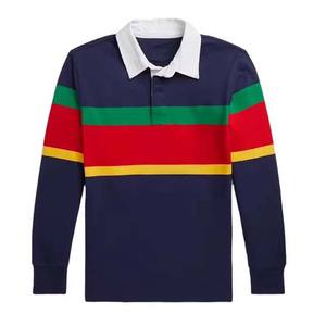 Chemise de rugby à manches longues pour homme, imprimée par sublimation personnalisée, 100% coton, durable, respirante, séchage rapide, antibactérienne, écologique - Product Image 1