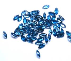 Topaze bleue de Londres naturelle en gros, taille marquise facettée, pierre précieuse en vrac, topaze bleue de Londres taille marquise pour la fabrication de bijoux et bagues - Product Image 4