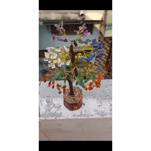 Árbol Bonsái de Piedras Preciosas Naturales de 7 Chakras, Figura Hecha a Mano, Feng Shui, Reiki, Cristal, Artesanía Navideña, 300 Bds Tree - Product Image 4