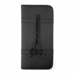 Tijeras Profesionales Premium Double Threat en Negro Mate, Hojas de Acero Inoxidable Afiladas para un Corte de Precisión - Product Image 1