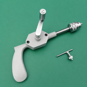 Perceuse osseuse orthopédique manuelle avec mandrin Jacobs, instrument chirurgical en acier inoxydable, usage vétérinaire, certifiée CE, réutilisable - Product Image 1