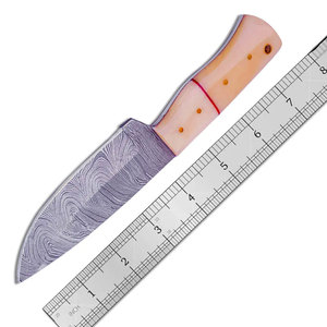 Cuchillo de Caza de Acero de Damasco Hecho a Mano con Diseño de Espiga Completa y Agarre Cómodo para Actividades al Aire Libre, Camping, Senderismo y Caza - Product Image 6