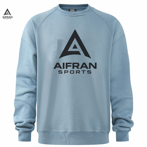 Sudadera AIFRAN de 400g, 100% Algodón, Felpa Francesa, Cuello Redondo, Gruesa, para Hombre, con Logotipo Personalizado, Venta al Por Mayor - Product Image 2